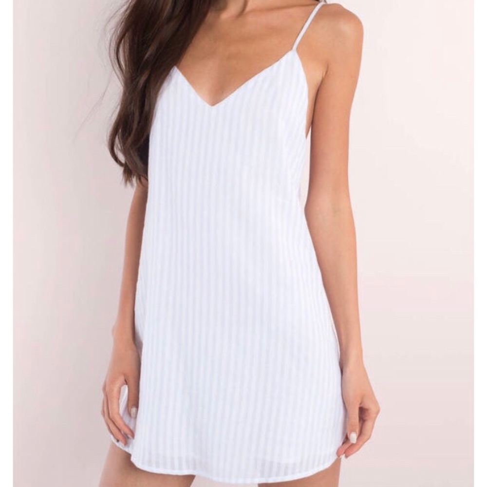 Striped low back dress
